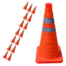 Cone Sinalizaçao Retratil Kit 15 Uni Flexivel Estrada Dobravel Alerta Obra Rodovia Segurança Emergencia Estacionamento Cone Sinalizaçao Retratil Kit 15 Uni Flexivel Estrada Dobravel Alerta Obra Rodovia Segurança Emergencia Estacionamento