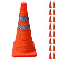 Cone Sinalizaçao Retratil Kit 16 Uni Flexivel Estrada Dobravel Alerta Obra Rodovia Segurança Emergencia Estacionamento Cone Sinalizaçao Retratil Kit 16 Uni Flexivel Estrada Dobravel Alerta Obra Rodovia Segurança Emergencia Estacionamento