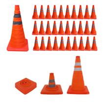 Cone Sinalizaçao Retratil Kit 30 Uni Flexivel Estrada Rodovia Dobravel Alerta Obra Segurança Emergencia Transito Rua Cone Sinalizaçao Retratil Kit 30 Uni Flexivel Estrada Rodovia Dobravel Alerta Obra Segurança Emergencia Transito Rua