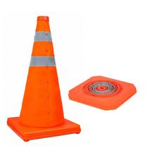 Cone Sinalização Segurança Balizador Refletivo Dobrável 70cm