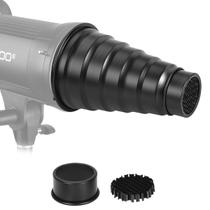 Cone Snoot Bowens Godox Sn-01 Para Flash Estúdio Sk300 Sk400 Qs600 F300
