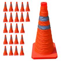Cone Transito Portatil Kit 22 Uni Sinalizaçao Estrada Trafego Obra Rodovia Refletivo Rua Emergencia Segurança Cone Transito Portatil Kit 22 Uni Sinalizaçao Estrada Trafego Obra Rodovia Refletivo Rua Emergencia Segurança