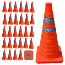 Cone Transito Portatil Kit 28 Uni Sinalizaçao Estrada Trafego Obra Rodovia Refletivo Rua Emergencia Segurança Cone Transito Portatil Kit 28 Uni Sinalizaçao Estrada Trafego Obra Rodovia Refletivo Rua Emergencia Segurança