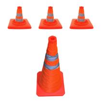Cone Transito Retratil Rodovia Kit 3 Uni Emergencia Dobravel Flexivel Segurança Estrada Alerta Obra Sinalizaçao Rua Cone Transito Retratil Rodovia Kit 3 Uni Emergencia Dobravel Flexivel Segurança Estrada Alerta Obra Sinalizaçao Rua