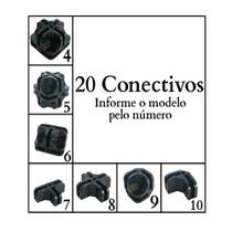 Conectivo Conector Para Balcão De Vidro E Aramado 20 Un