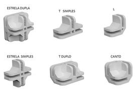 Conectivo Para Balcão Vidro Ou Aramado E PARA Cercado Para Porquinho Da Índia OU Coelho KIT COM 50 Peças Branco