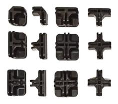 Conectivos kit 12 peças conectores para montagem de balcão de vidro temperado ou Aramado - CONECTIVOS VDM