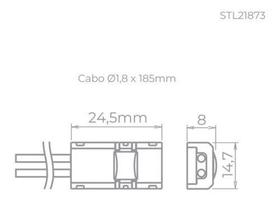 Conector 2 fios para fita pro 8mm - stl21871 - Stella