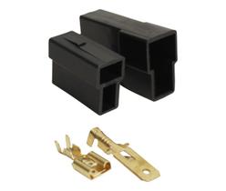 Conector 2 vias macho/fêmea com terminais 10 conjuntos Conector 2 vias macho/fêmea com terminais 10 conjuntos