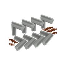 Conector 45º Graus Para O Perfil Link Com Parafuso Champanhe Claro 8 Unidades Rometal