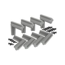 Conector 45º Graus Para O Perfil Link Com Parafuso Preto 8 Unidades Rometal