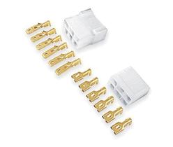 conector 6 vias macho/fêmea com terminais