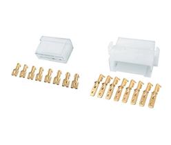 Conector 8 Vias - Macho e Fêmea - 10 conjuntos - Com terminais e Capas - Sem Fio Conector 8 Vias - Macho e Fêmea - 10 conjuntos - Com terminais e Capas - Sem Fio