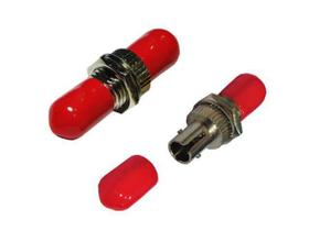 Conector Acoplador Optico Simplex St X St/mm/ Pc Com Porca E Arruela Capa Vermelha Pct C/ 50 Gigasat