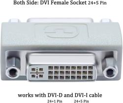 Conector Adaptador Dvi Macho 24+5 X Vga Fêmea Video Monitor