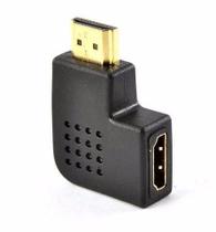 Conector adaptador emenda hdmi m/f vire a esquerda banhado ouro Conector adaptador emenda hdmi m/f vire a esquerda banhado ouro