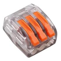 Conector alavanca incolor 3 vias 4mm 10 unidades