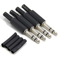 Conector AnCable, pacote com 4 pacotes de plástico TRS de 6,35 mm com tubo Conector AnCable, pacote com 4 pacotes de plástico TRS de 6,35 mm com tubo