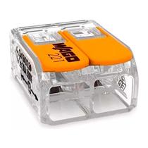 Conector Automático Bipolar 221-612 Transparente 3 Peças Wago
