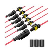 Conector Automotivo À Prova d'Água De 1 Pino 16 AWG Com Fio Único E Tubo Termoencolhível Conector Automotivo À Prova d'Água De 1 Pino 16 AWG Com Fio Único E Tubo Termoencolhível