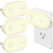 Conector AUVON de luz noturna com sensor de movimento, 120 lúmens, pacote com 4