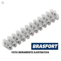 Conector Barra 12 Posições 6mm Kit c/10 Barrinhas Brasfort