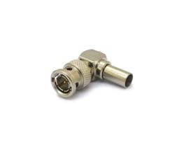 Conector BNC 75 Ohms Macho Angular para Cabo Crimpagem RG-59 e RGC-59 - Gav 01 - LM-101 - Multcomercial