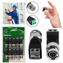 Conector Bnc Macho Com Borne Conex 1000 10 Peças Intelbras