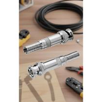 Conector bnc macho com mola - kit 10 unidades Conector bnc macho com mola - kit 10 unidades