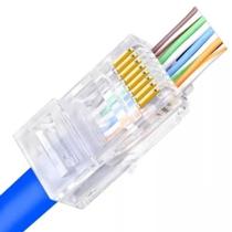 Conector Cabo De Rede Ez Rj45 Vazado 100 Unidades