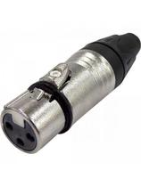 Conector Cannon Fêmea 3 Polos Metal Storm - Pct /10