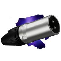 Conector Cannon Jack Microfone XLR Macho 3 Polos Profissional