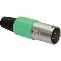 Conector Cannon Macho Plástico PGCN0009 Verde Storm - PCT / 5