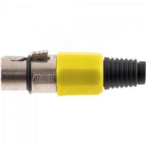 Conector Cannon XLR Fêmea JCCN0008 Plástico Amarelo Storm - PCT / 5 Conector Cannon XLR Fêmea JCCN0008 Plástico Amarelo Storm - PCT / 5