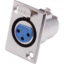 Conector Cannon XLR Fêmea Painel JCCN0010 Níquel Storm - PCT / 5 Conector Cannon XLR Fêmea Painel JCCN0010 Níquel Storm - PCT / 5
