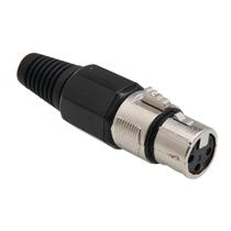 Conector Cannon XLR Fêmea Preto Storm - JCCN0004