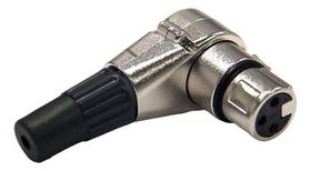 Conector Canon Femea 90g Metal Profissional Niquelado Mxt