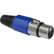 Conector Canon Fêmea Plástico JCCN0006 Azul Storm - PCT / 5 Conector Canon Fêmea Plástico JCCN0006 Azul Storm - PCT / 5