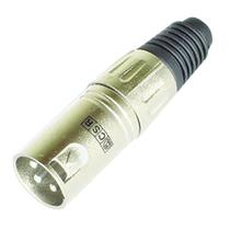 Conector Canon Macho CSR Q-215 Niquel PE Borracha Conector Canon Macho CSR Q-215 Niquel PE Borracha