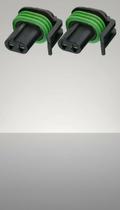 Conector Chicote Farol Milha 2 Vias Reparo 2 Pçs