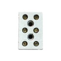 Conector Chuveiro Tripolar 16mm Porcelana Emenda 50a 600v Conector Chuveiro Tripolar 16mm Porcelana Emenda 50a 600v