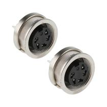 Conector Circular M16 Din Fêmea P/Painel 5Vias Binder 2pçs Conector Circular M16 Din Fêmea P/Painel 5Vias Binder 2pçs