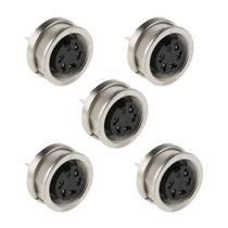 Conector Circular M16 Din Fêmea P/Painel 5Vias Binder 5pçs Conector Circular M16 Din Fêmea P/Painel 5Vias Binder 5pçs