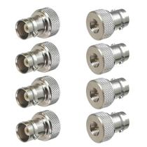 Conector coaxial RF QLXHBOT BNC fêmea para SMA macho 8 unidades