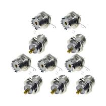 Conector Coaxial RF UHF SO239 Fêmea Para Montagem Em Painel, 10 Peças, Adaptador De Antena Com Conector Coaxial RF UHF SO239 Fêmea Para Montagem Em Painel, 10 Peças, Adaptador De Antena Com