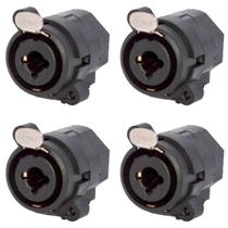Conector Combo Xlr Fêmea Painel 3p Wc 330 Wireconex 04 Unidades Conector Combo Xlr Fêmea Painel 3p Wc 330 Wireconex 04 Unidades