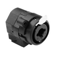 Conector Combo XLR+P10 Fêmea Mono Com Trava Para Painel De Áudio, Medusa, Caixa De Som E Afins
