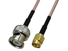 Conector Conversor Coaxial RF BNC Macho Para SMA Macho Cabo Jumper De 4 Polegadas a 5M