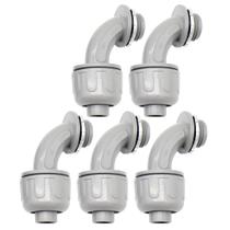 Conector Curvo Estanque para Eletroduto em PVC MAKERELE 1/2 polegada - Kit com 5 unidades Conector Curvo Estanque para Eletroduto em PVC MAKERELE 1/2 polegada - Kit com 5 unidades