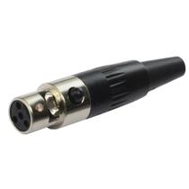 Conector custom sound mini xlr femea 4 polos mpf4-01 cs908 Conector custom sound mini xlr femea 4 polos mpf4-01 cs908